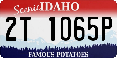 ID license plate 2T1065P