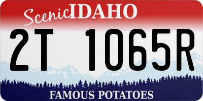 ID license plate 2T1065R