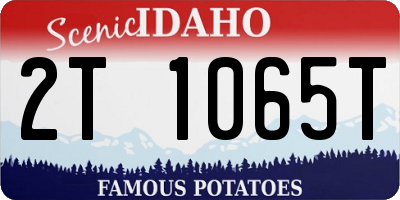 ID license plate 2T1065T