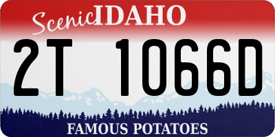 ID license plate 2T1066D