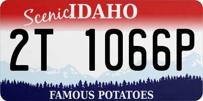 ID license plate 2T1066P