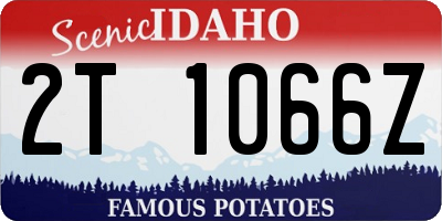 ID license plate 2T1066Z
