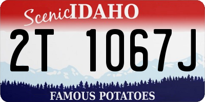 ID license plate 2T1067J