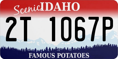 ID license plate 2T1067P