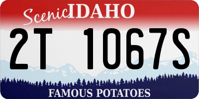 ID license plate 2T1067S