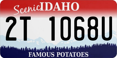 ID license plate 2T1068U