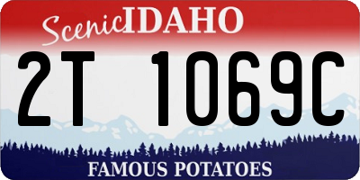 ID license plate 2T1069C