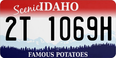 ID license plate 2T1069H