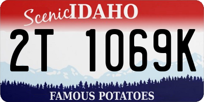 ID license plate 2T1069K