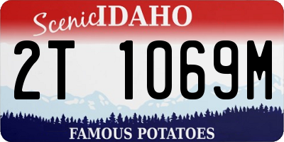 ID license plate 2T1069M