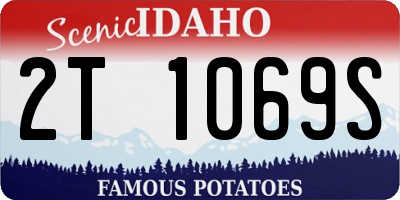 ID license plate 2T1069S