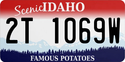 ID license plate 2T1069W