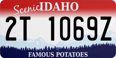 ID license plate 2T1069Z