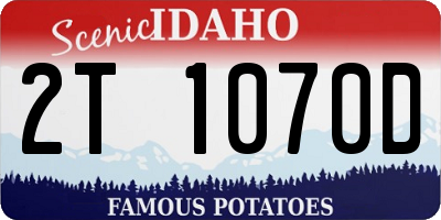 ID license plate 2T1070D
