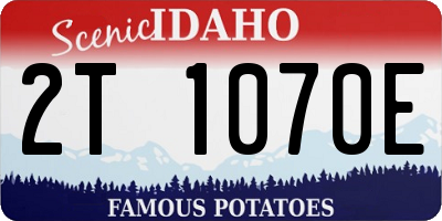 ID license plate 2T1070E