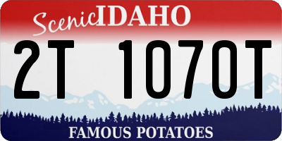ID license plate 2T1070T