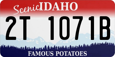 ID license plate 2T1071B