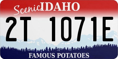ID license plate 2T1071E