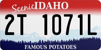 ID license plate 2T1071L