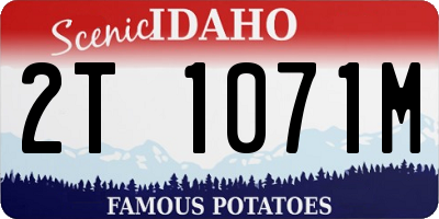 ID license plate 2T1071M
