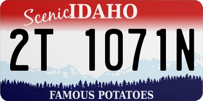 ID license plate 2T1071N