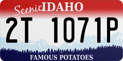 ID license plate 2T1071P