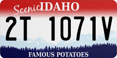 ID license plate 2T1071V