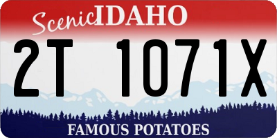 ID license plate 2T1071X
