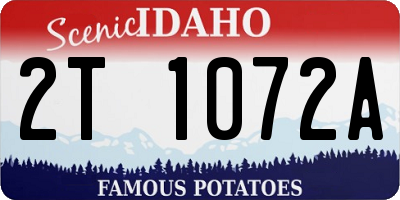 ID license plate 2T1072A