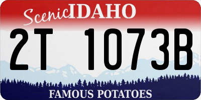 ID license plate 2T1073B