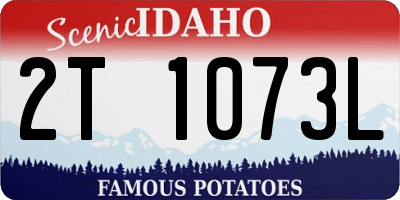 ID license plate 2T1073L