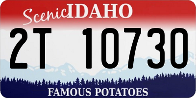 ID license plate 2T1073O