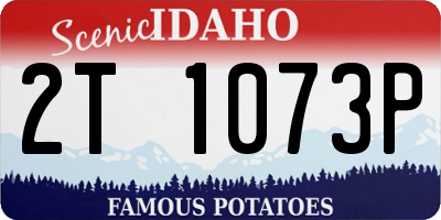 ID license plate 2T1073P