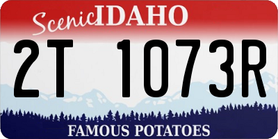 ID license plate 2T1073R