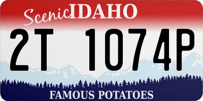 ID license plate 2T1074P