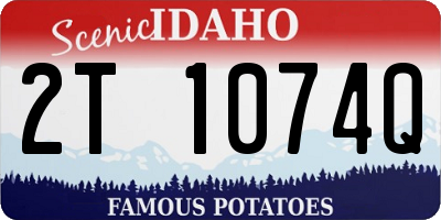 ID license plate 2T1074Q