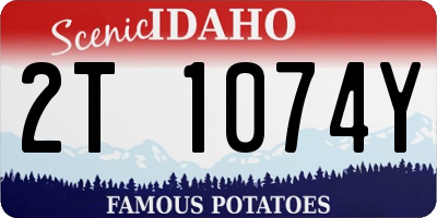 ID license plate 2T1074Y