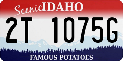 ID license plate 2T1075G