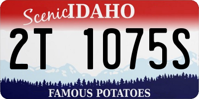 ID license plate 2T1075S