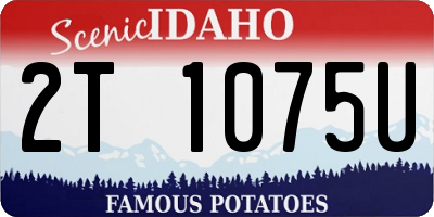 ID license plate 2T1075U