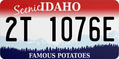 ID license plate 2T1076E