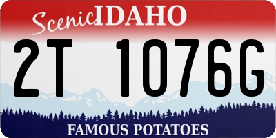 ID license plate 2T1076G