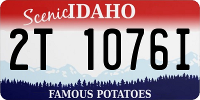 ID license plate 2T1076I