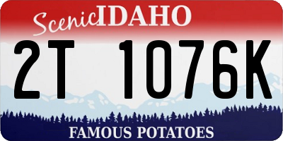 ID license plate 2T1076K