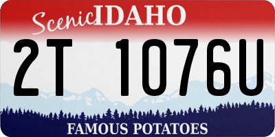 ID license plate 2T1076U
