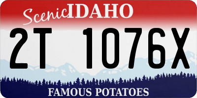 ID license plate 2T1076X