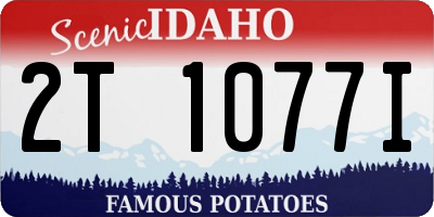 ID license plate 2T1077I