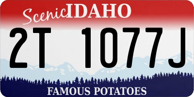 ID license plate 2T1077J