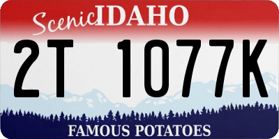 ID license plate 2T1077K