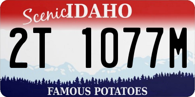 ID license plate 2T1077M